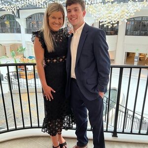 Petal & Pup Black Lace Midi Dress